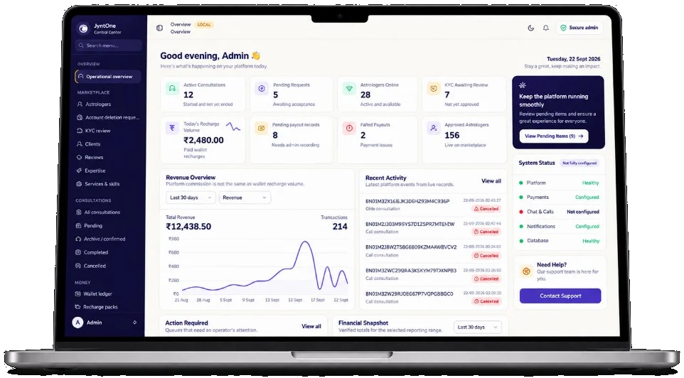 JyotiOne public administration dashboard presentation